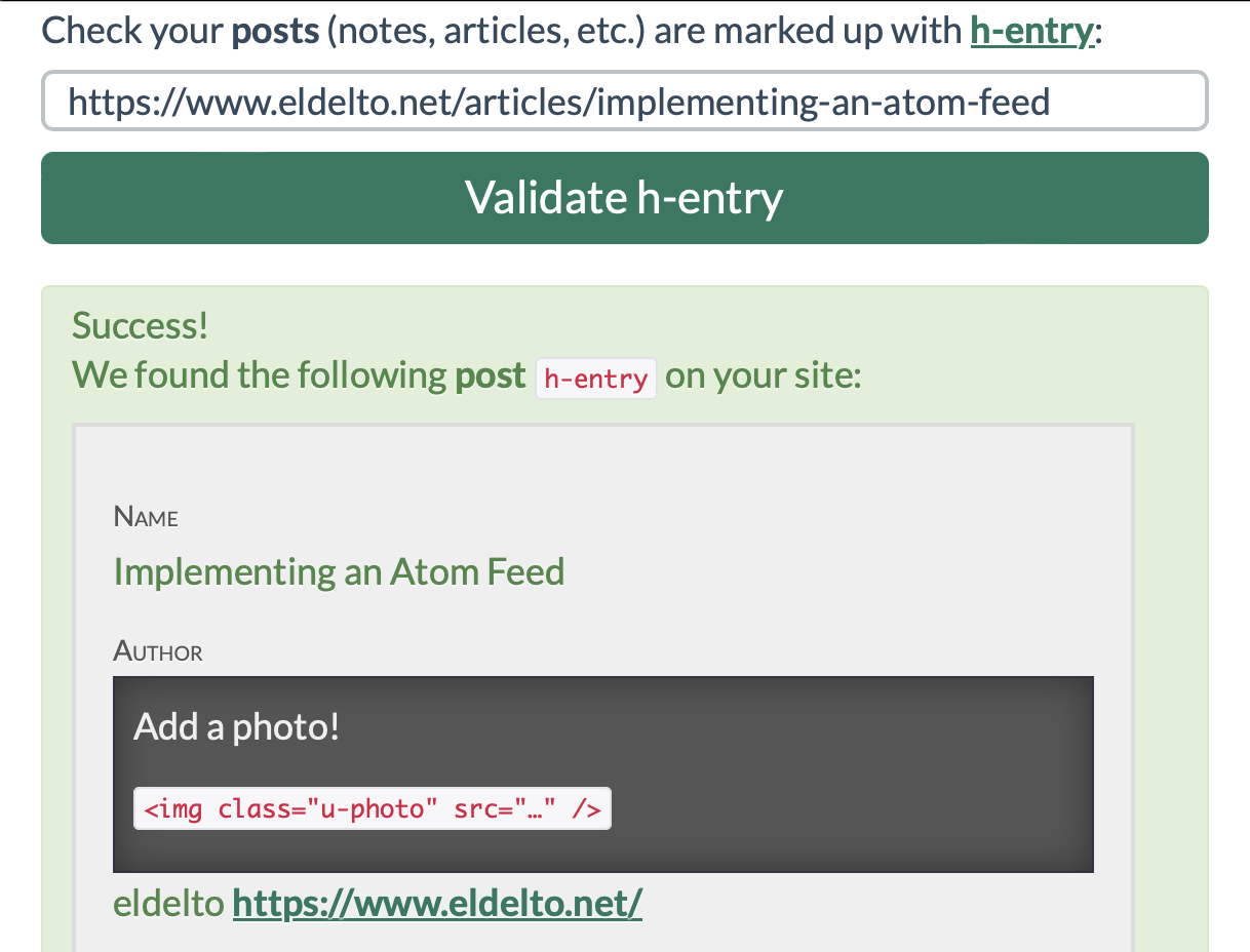 h-entry validator